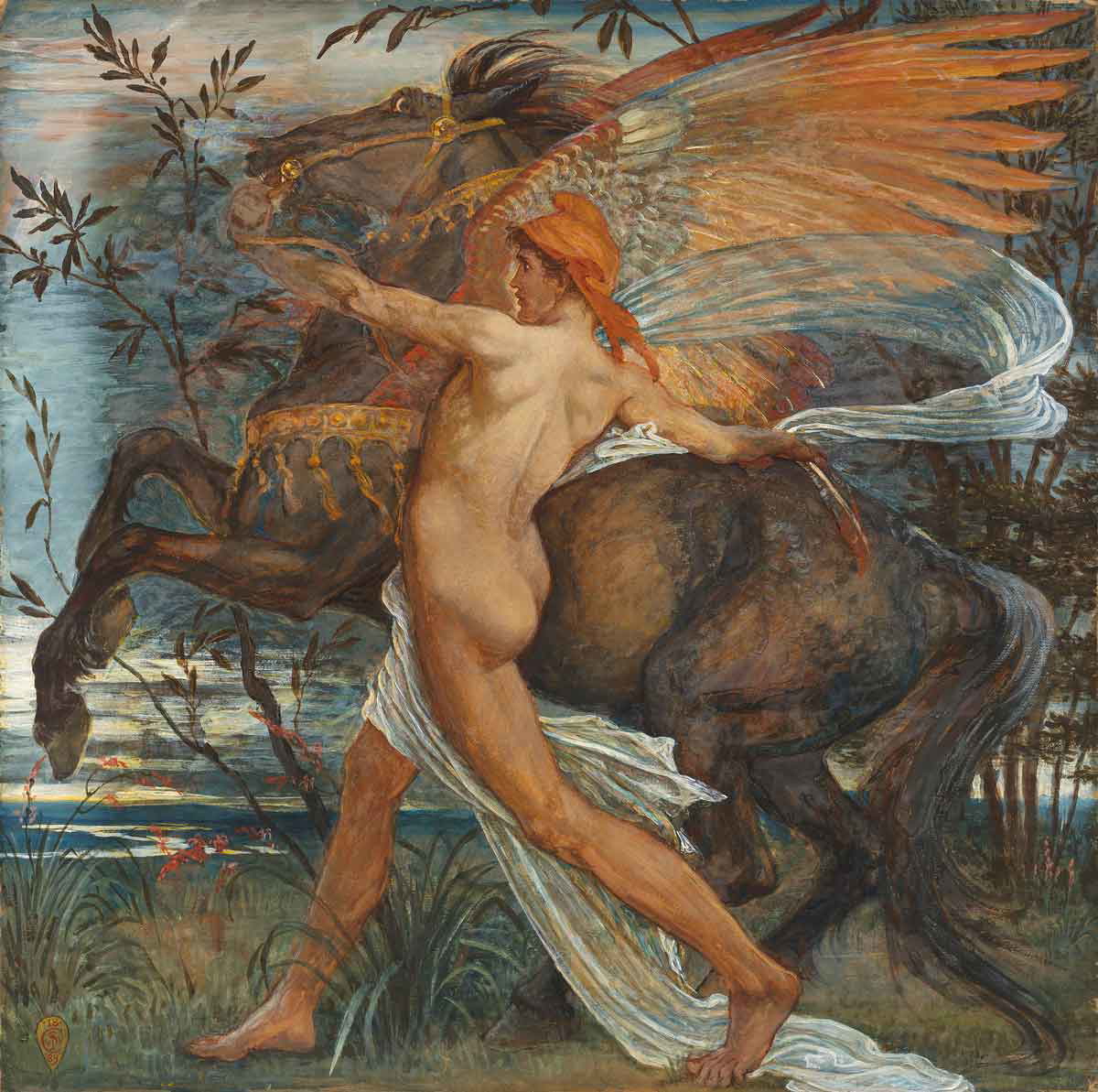 crane pegasus painting