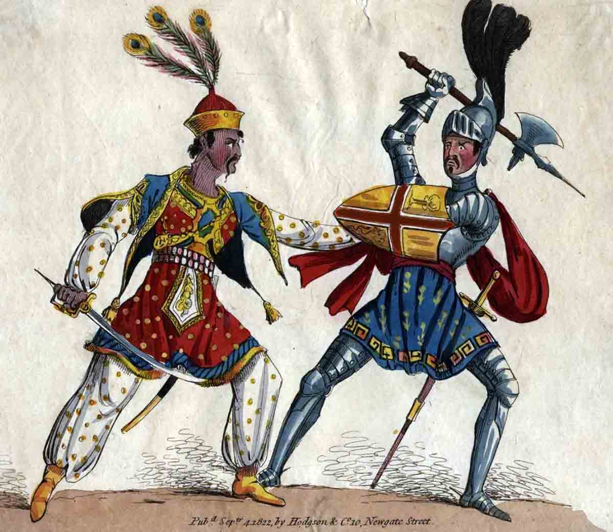 crusader fighting muslim warrior