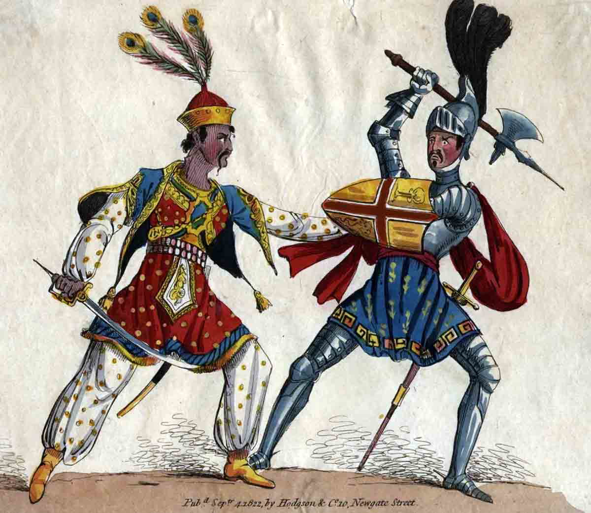 crusader fighting muslim warrior