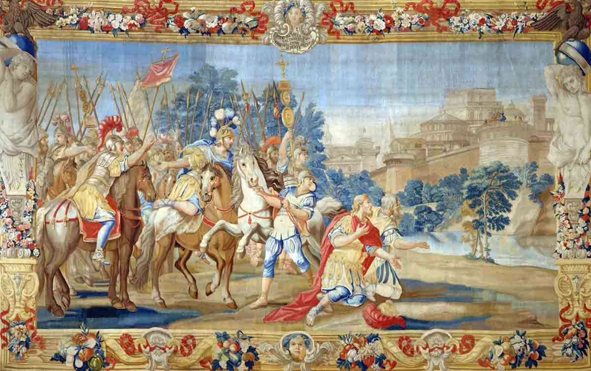 crusaders arrive jerusalem tapestry