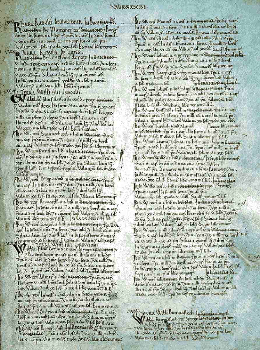 domesday book warwickshire entry