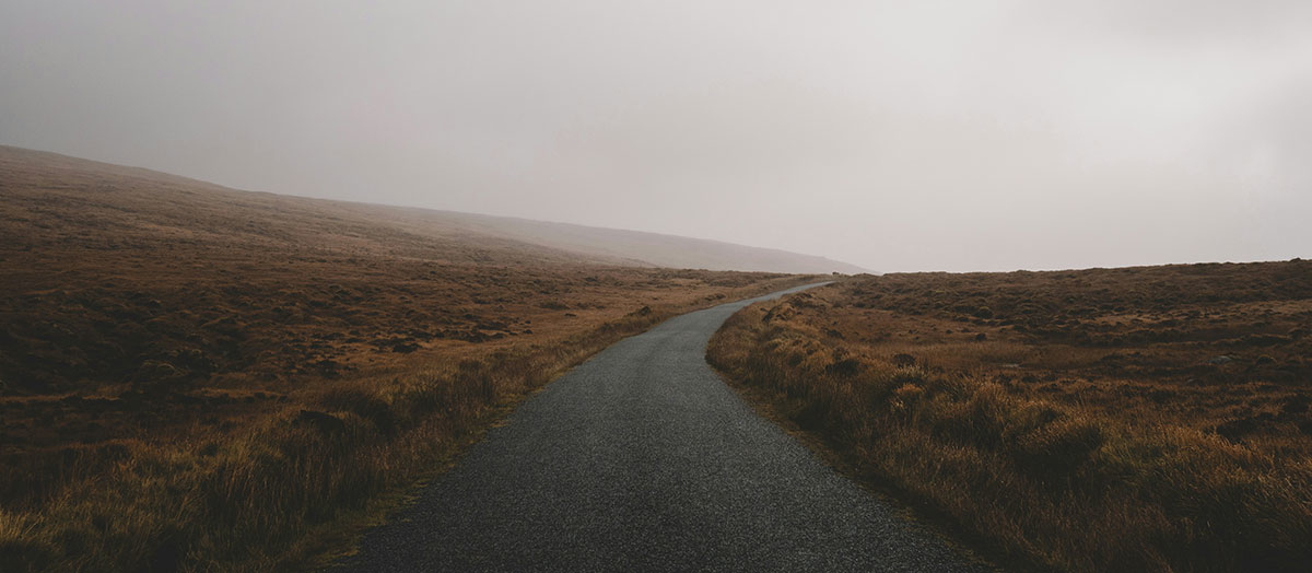 donegal ireland road fog