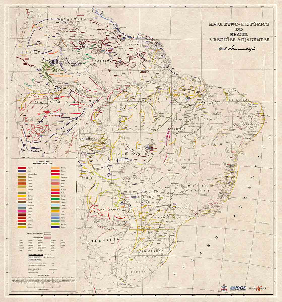 ethnohistoric map brazil nimuendaju