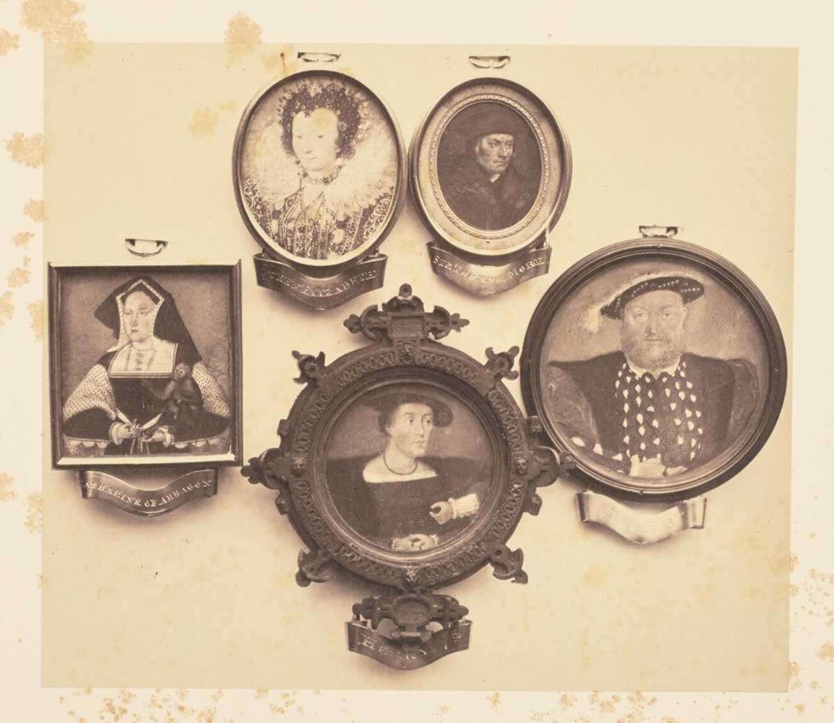 five miniature portraits caldesi montecchi 1858