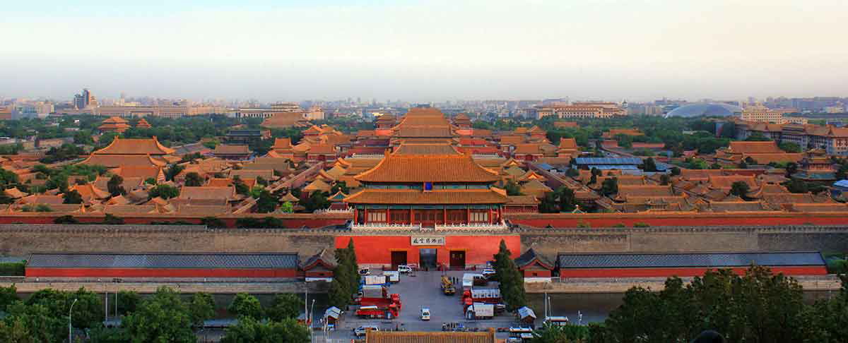 forbidden city aerial view