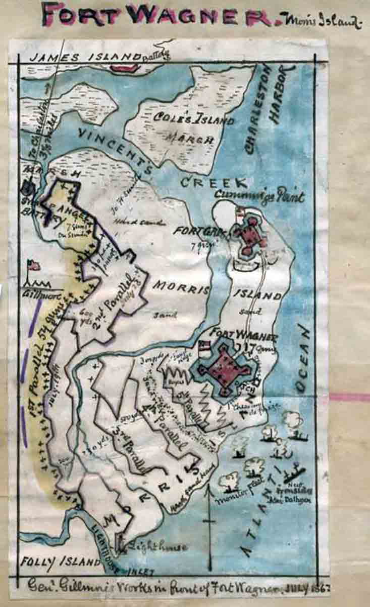 fort wagner map large