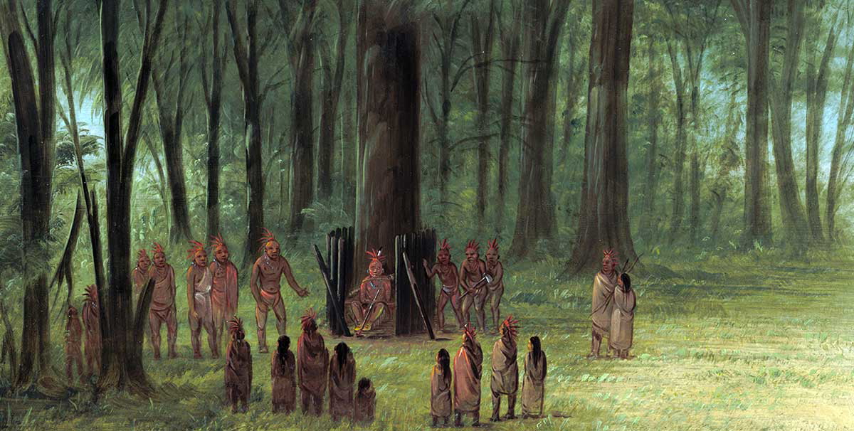 george catlin funeral of black hawk