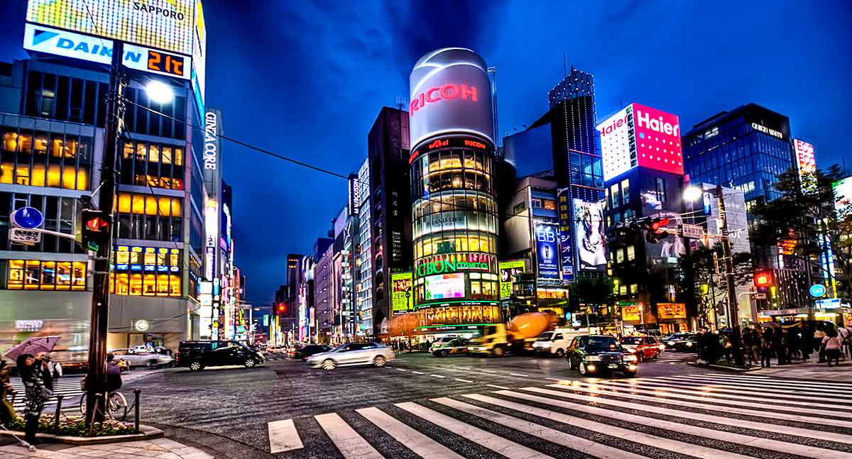 ginza at night