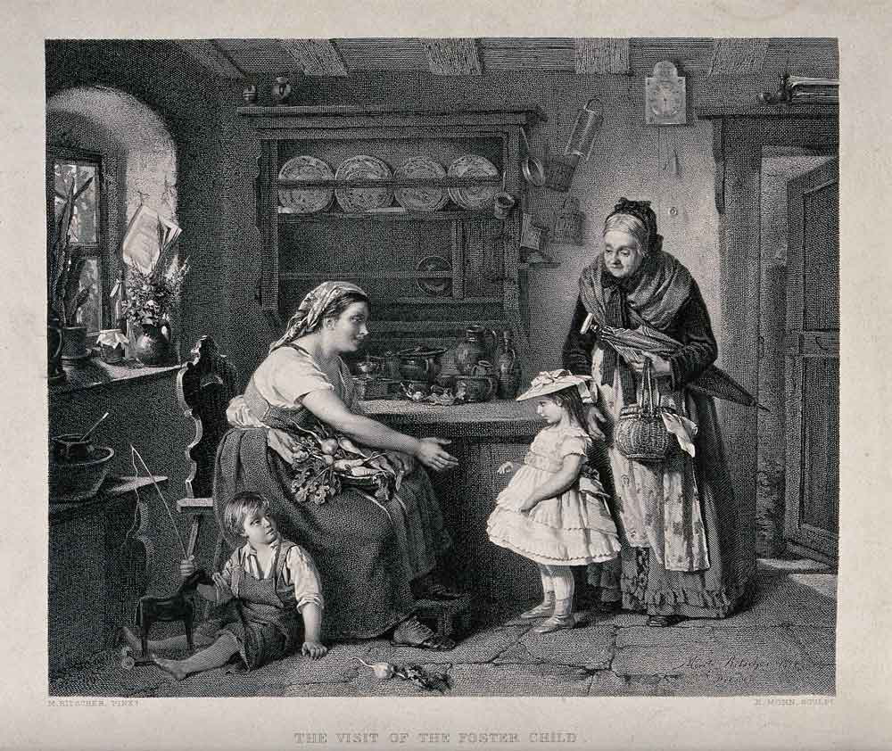 girl brought to visit wet nurse ritscher 1878