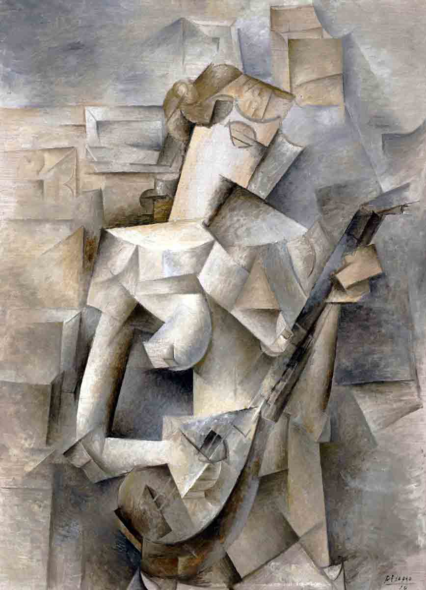 girl with mandolin picasso 1910