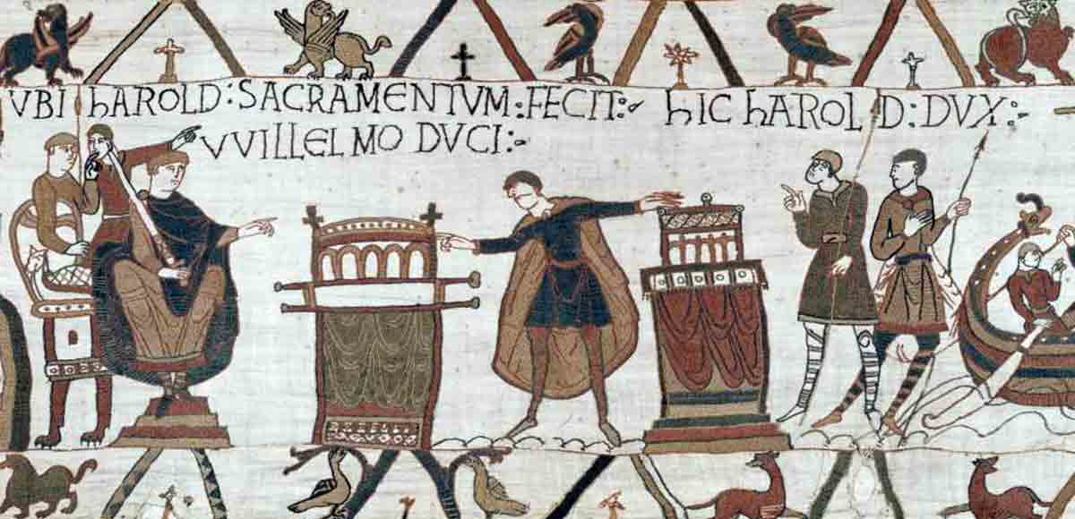 harold swears oath bayeux tapestry