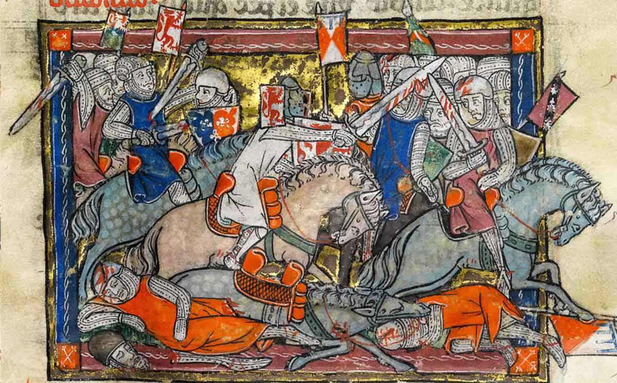 illustration-king-arthur-fighting-saxons-rochefoucauld-grail-manuscript