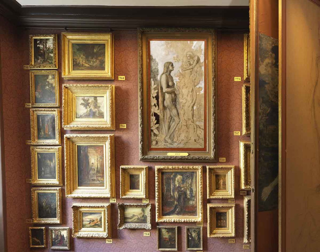 Paintings by Gustave Moreau with museum labels