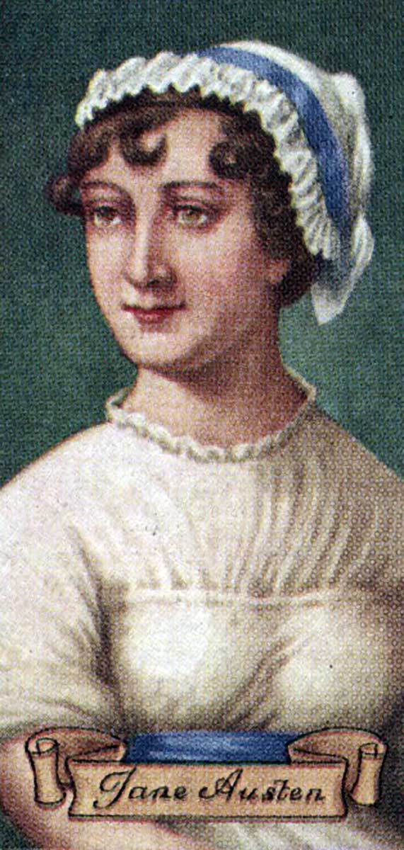 jane austen cigarette card