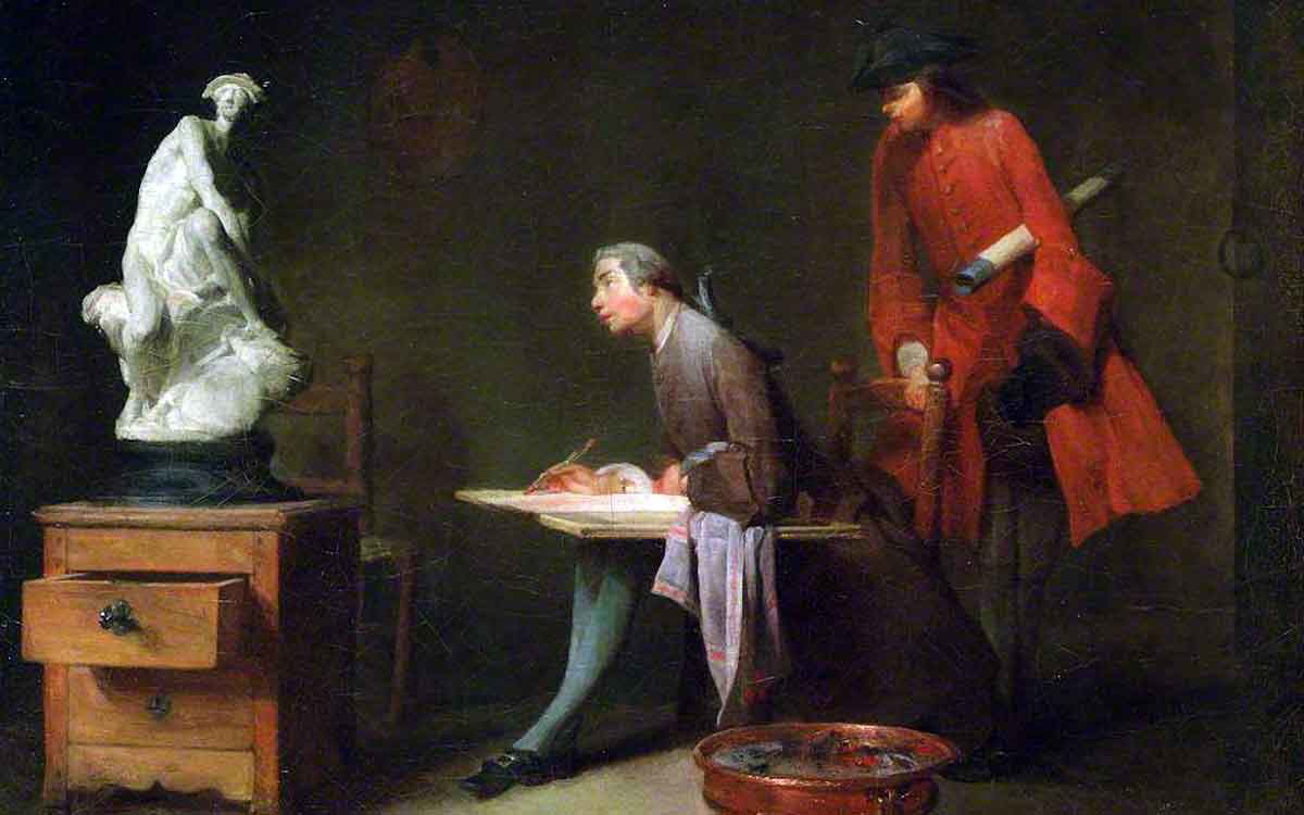 jean siméon chardin drawing lesson painting