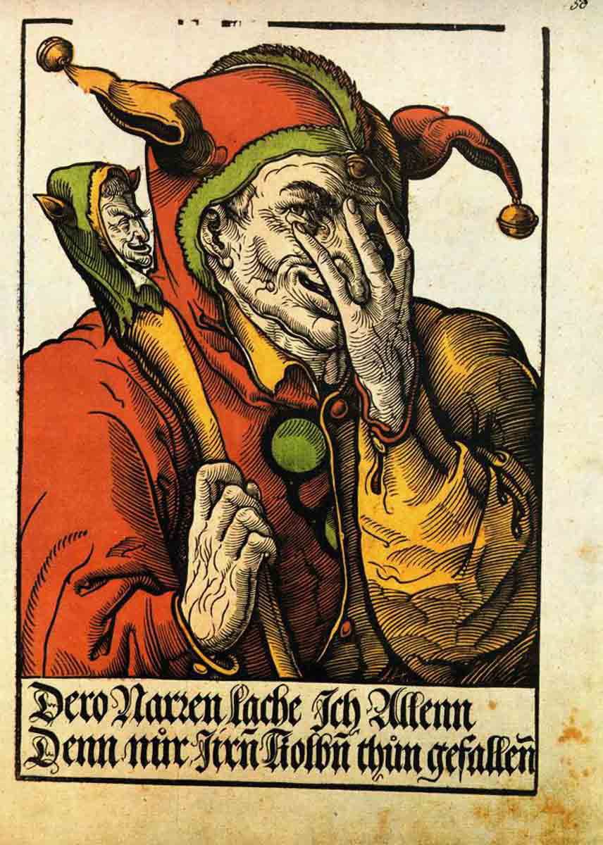 jester woodcut medieval jokes