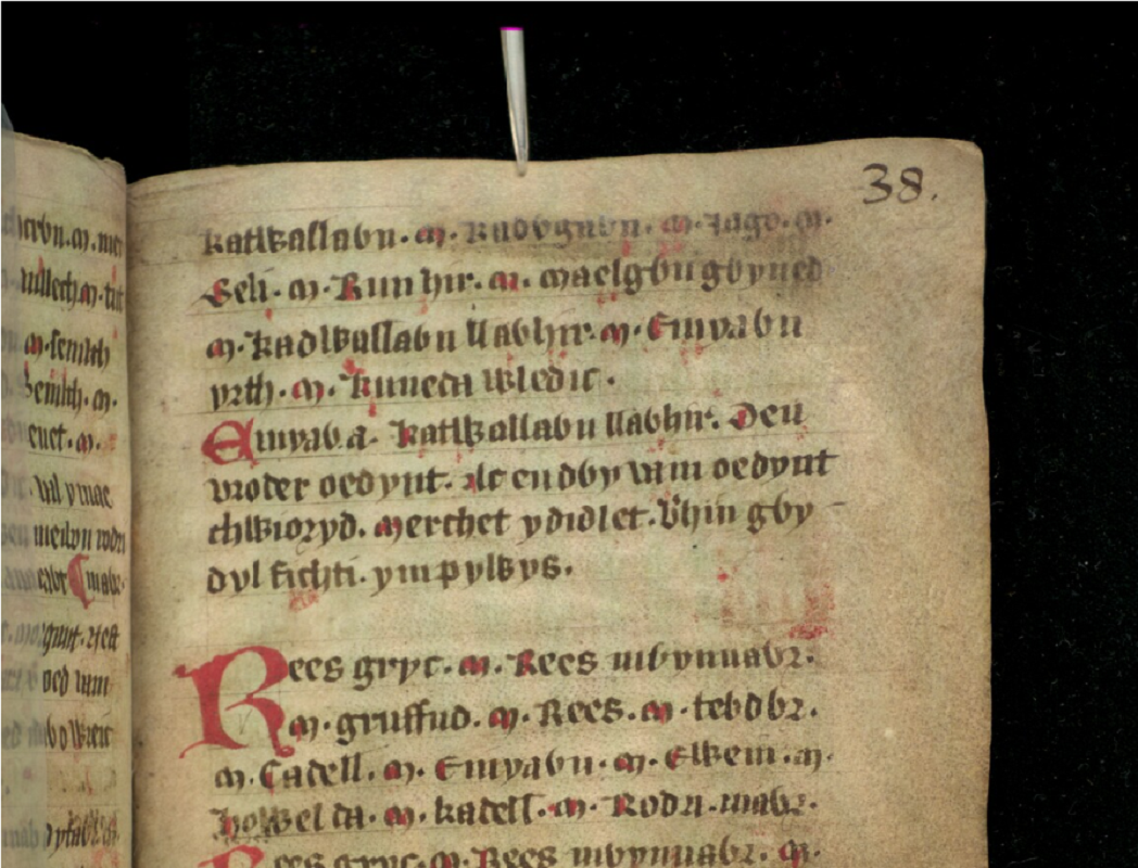 jesus college ms 20 genealogies folio 38r maelgwn gwynedd