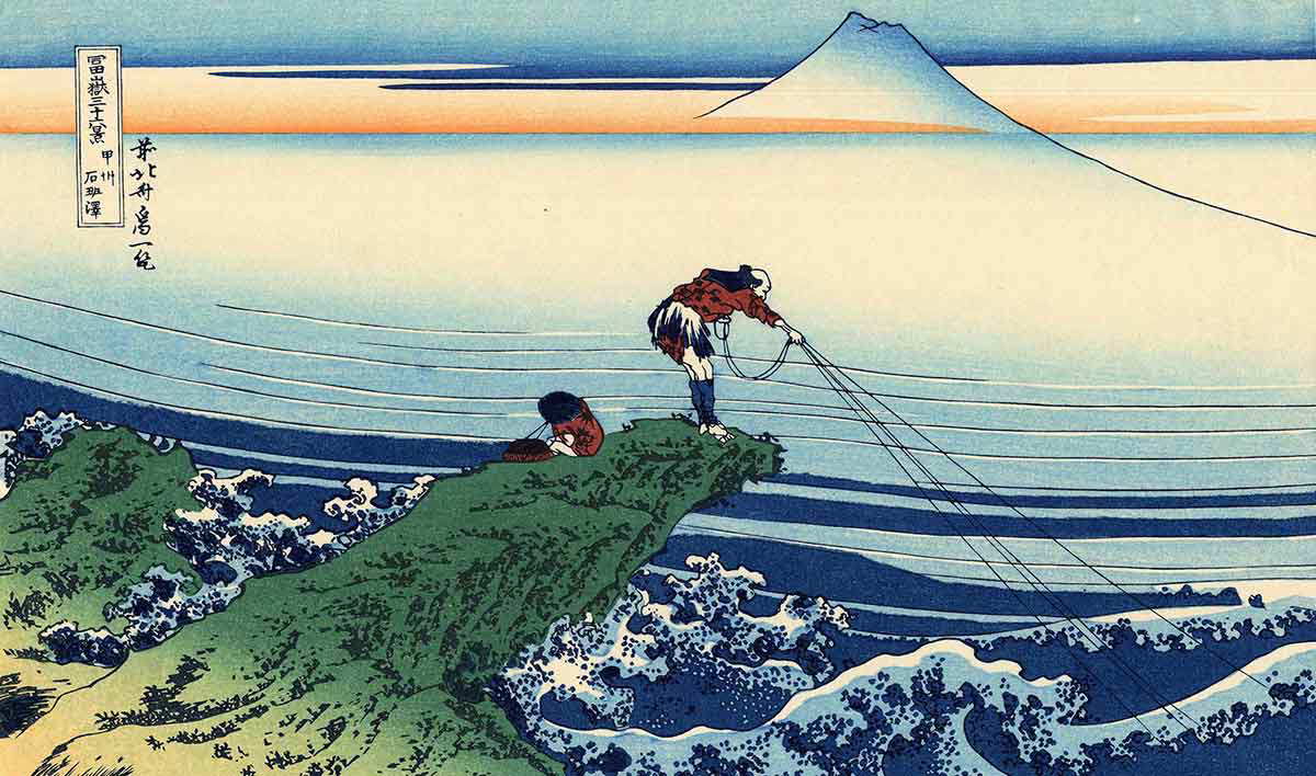 katsushika hokusai kajikazawa kai painting