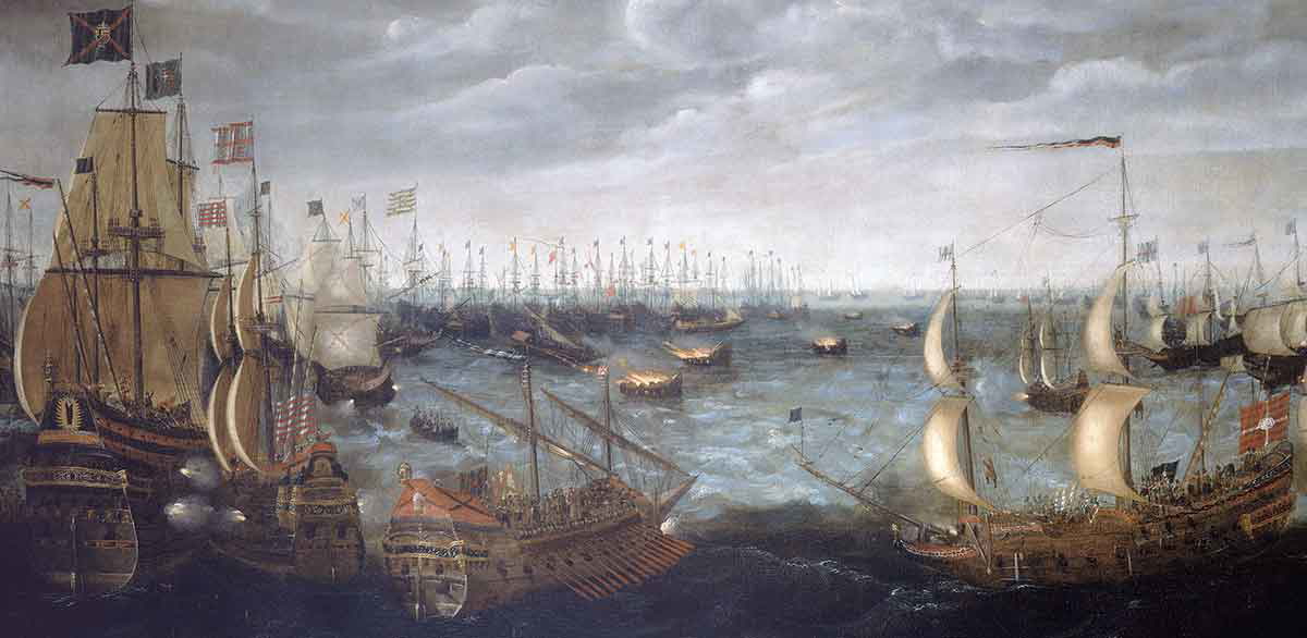 launch of fireships spanish armada