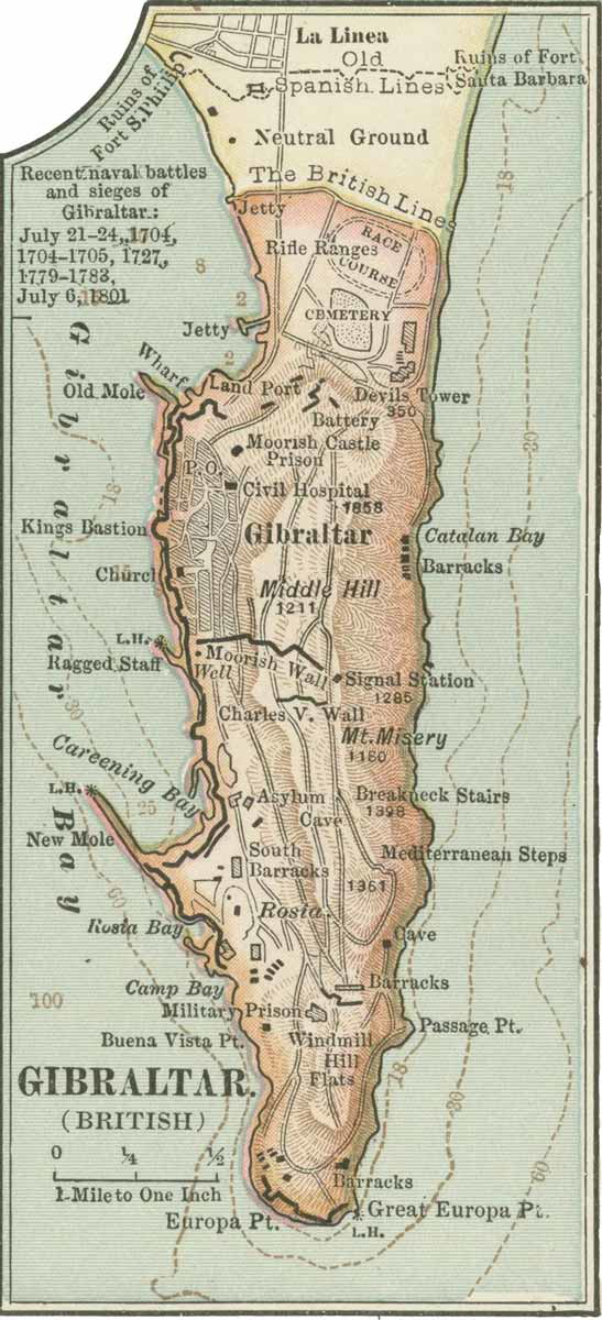 map 10th edition gibraltar encyclopaedia britannica