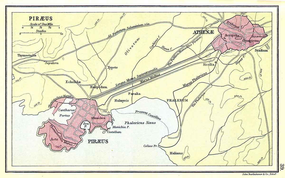 map Athens Piraeus Heritage History