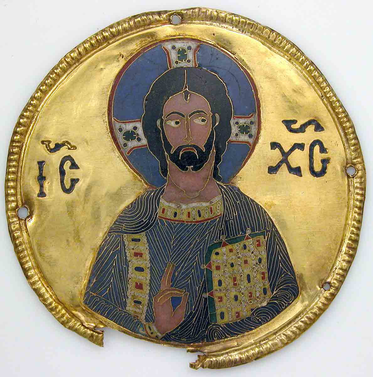 medallion icon christ byzantine empire