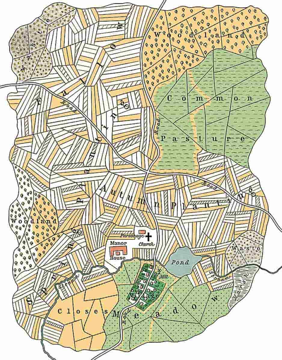 medieval manor land use map