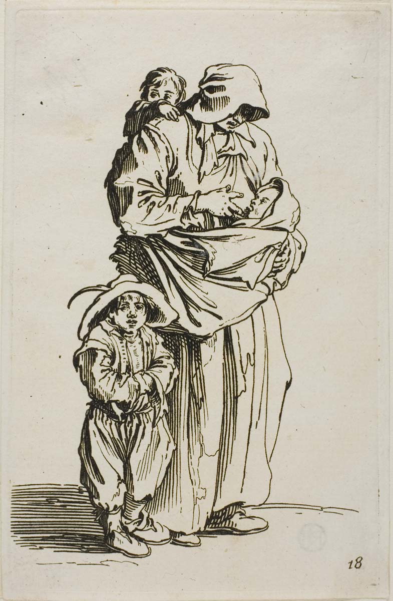 motherhood three children jacques callot 1622