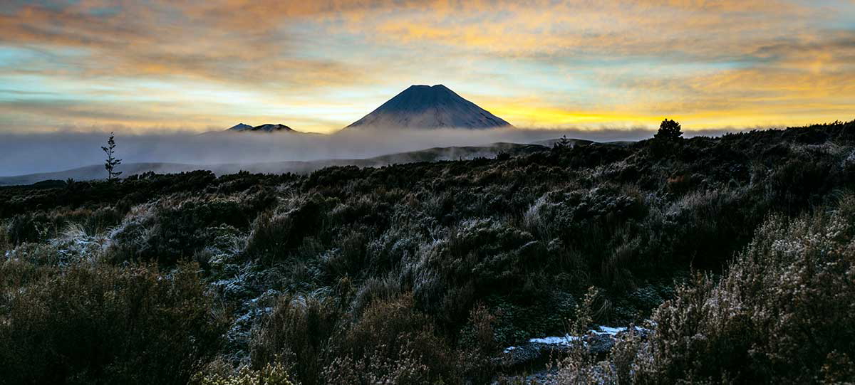 mount ngauruhoe sunset