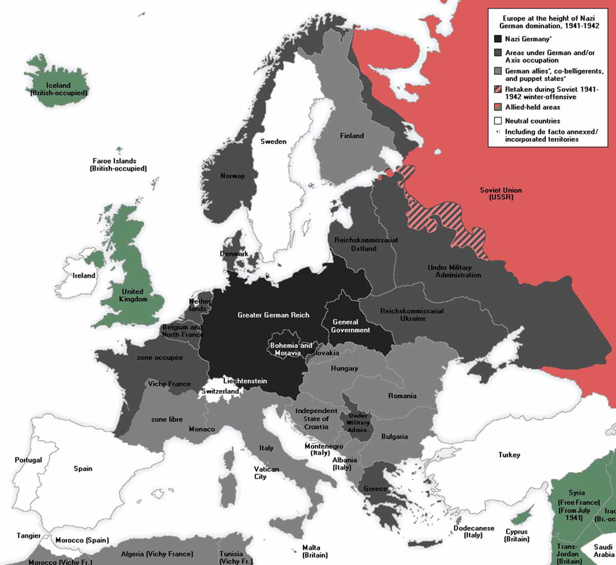nazi european expanssion map