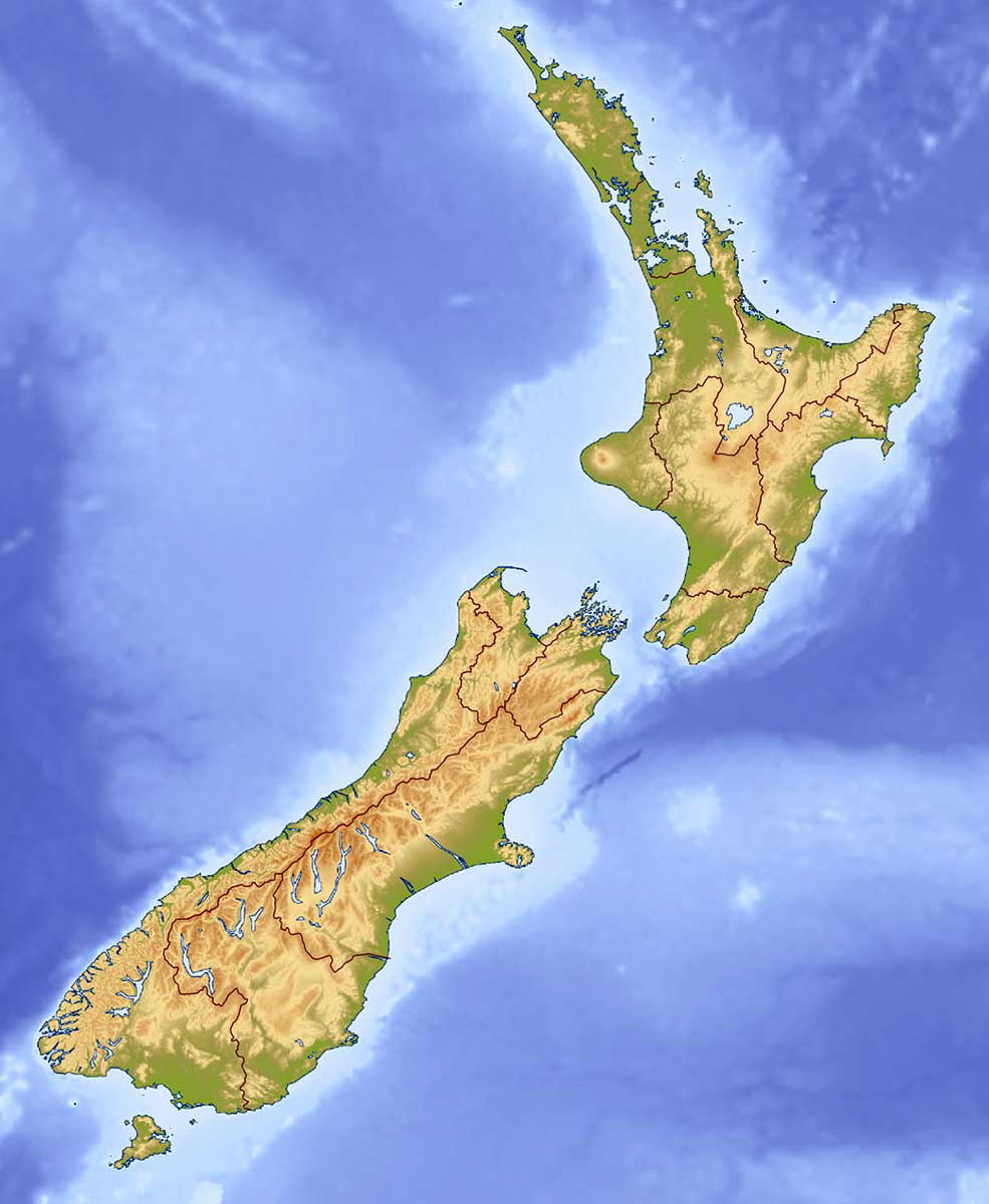 new zealand map