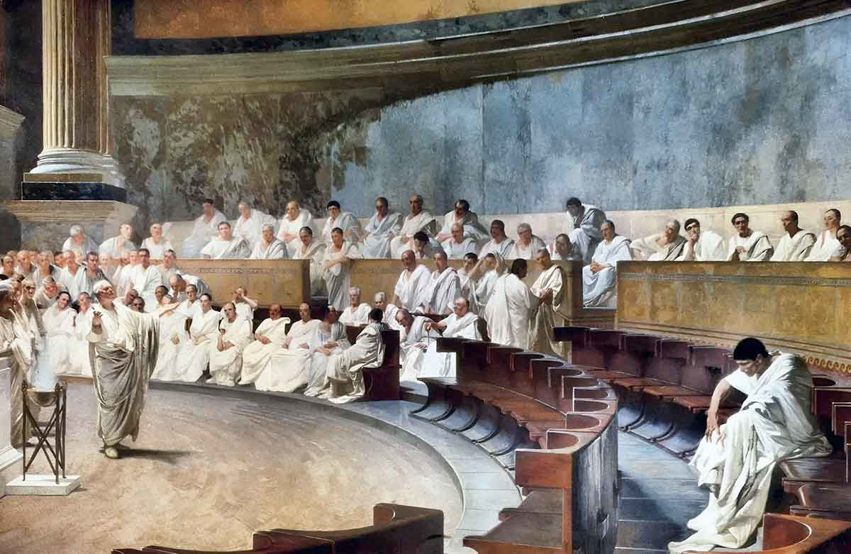 painting of roman senate