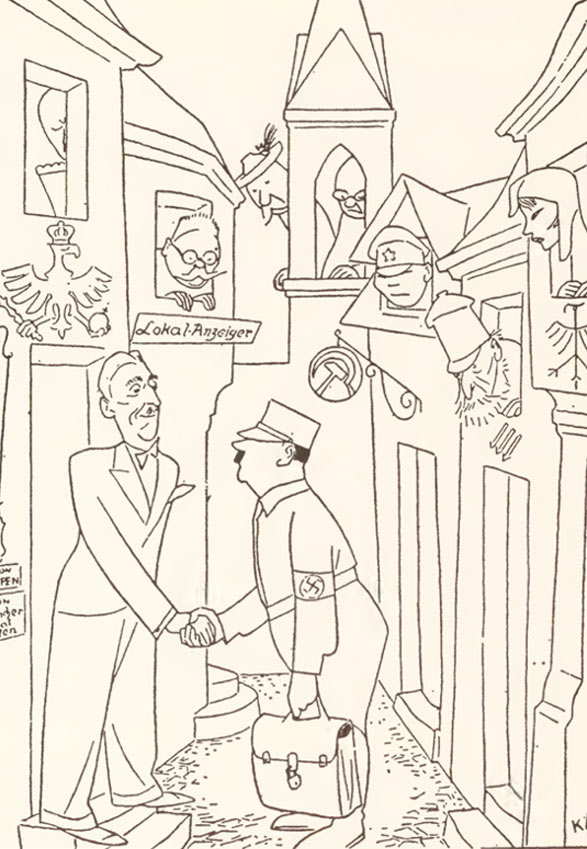 papen and hitler cartoon weimar republic