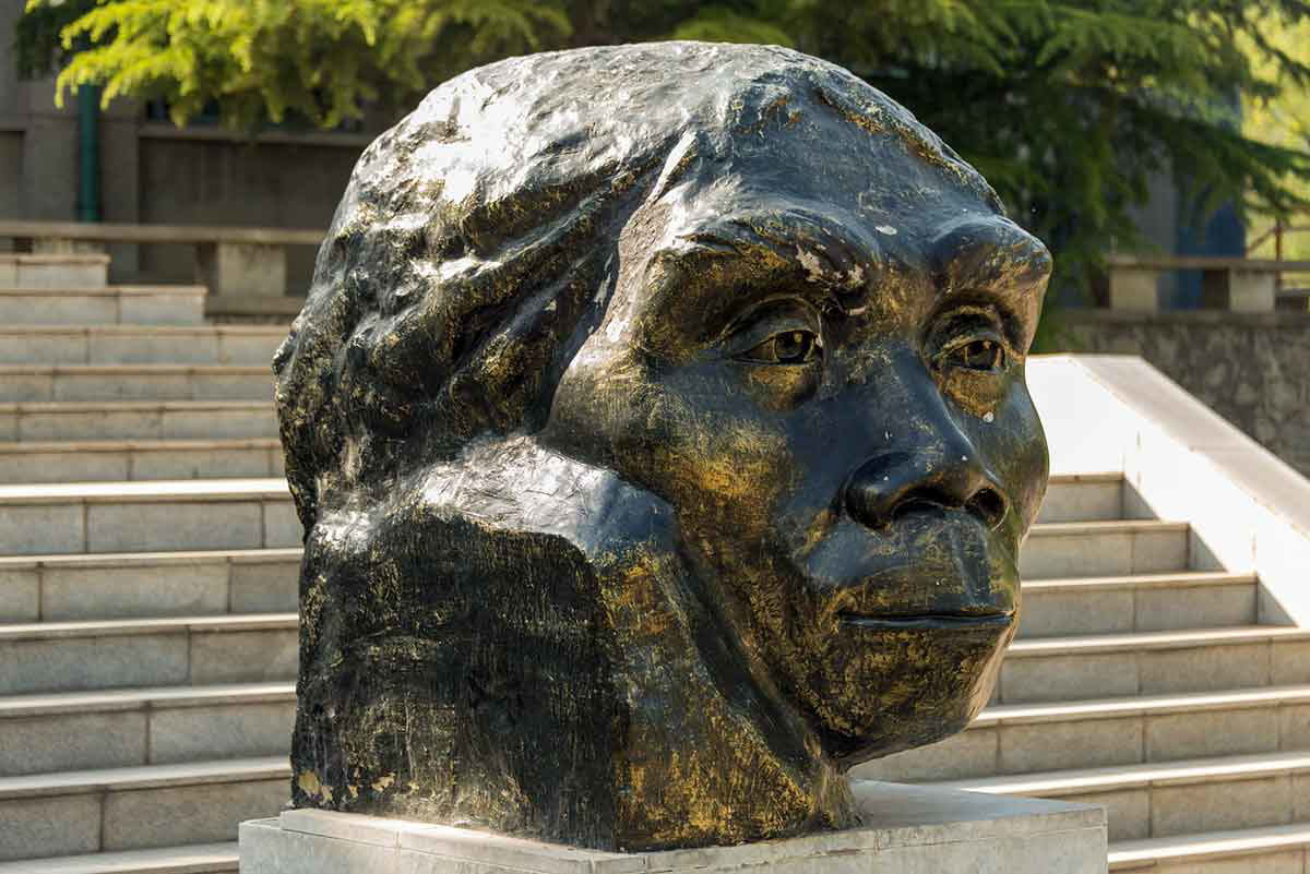 peking man sculpture beijing