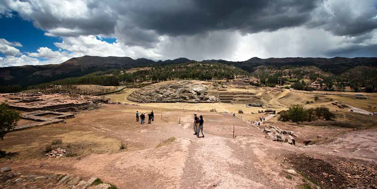 rain clouds sacsayhuaman peru