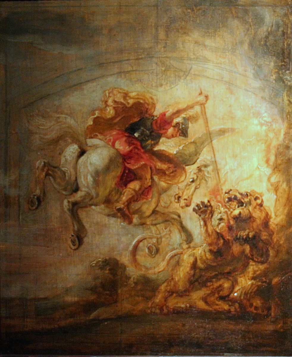 rubens bellerophon pegasus chimera painting