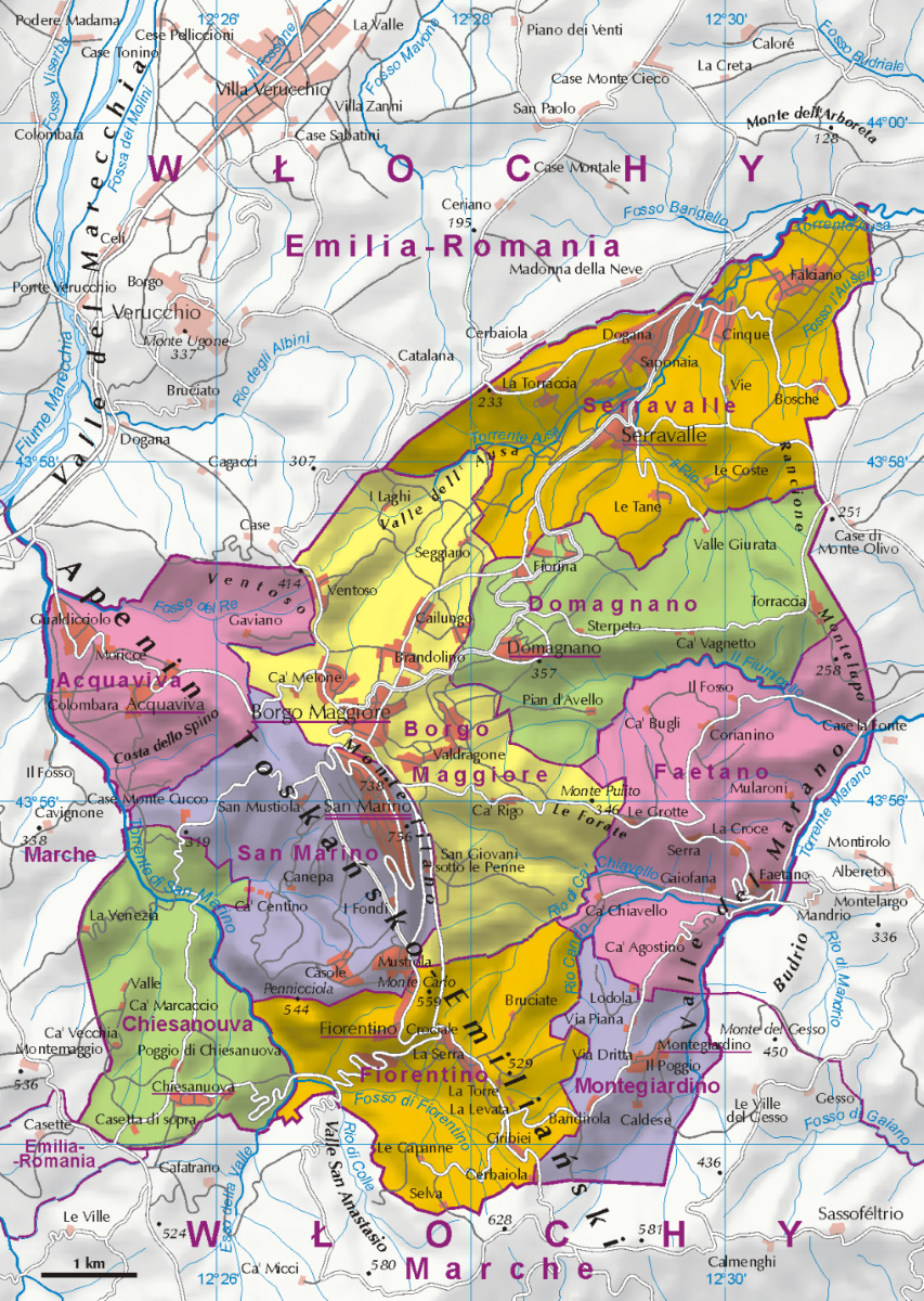 san marino map