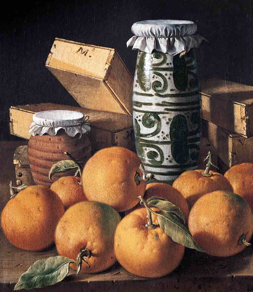 still life oranges melendez