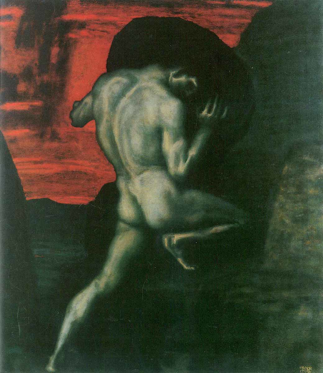 stuck sisyphus painting