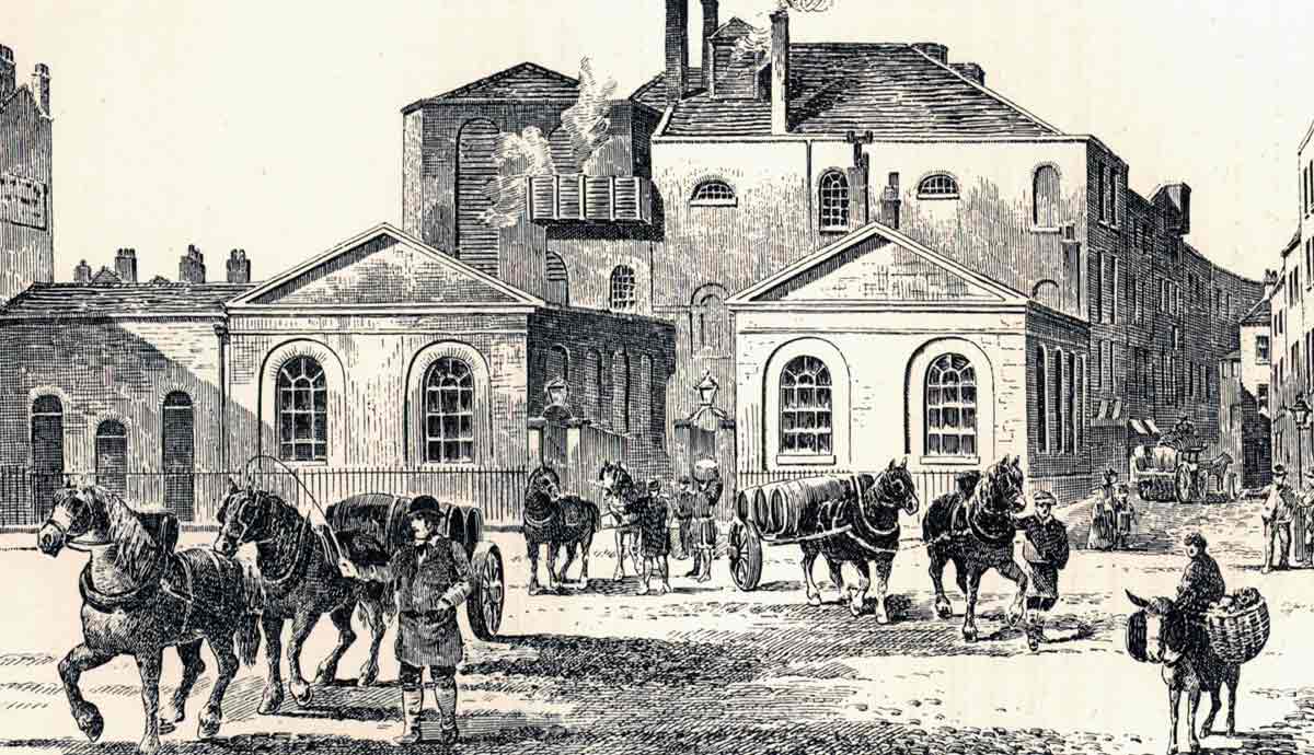 the london beer flood horse shoe print