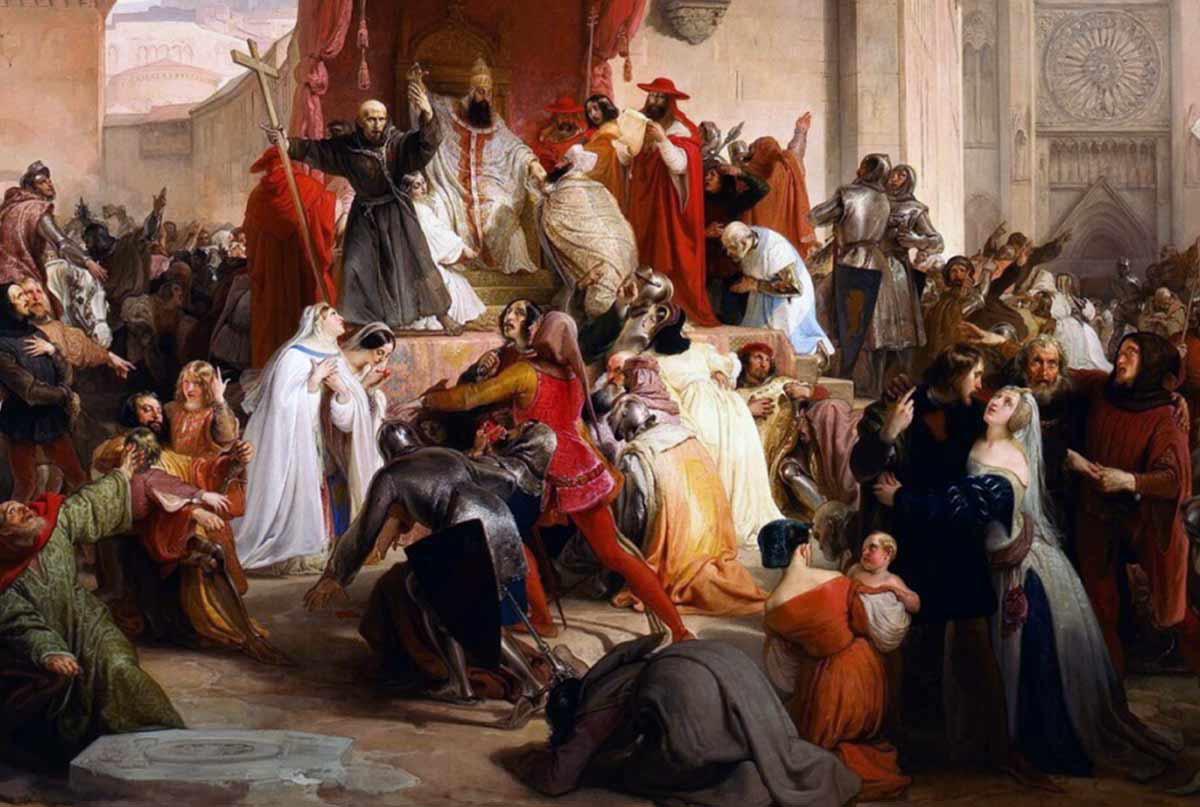urban preaches the crusades