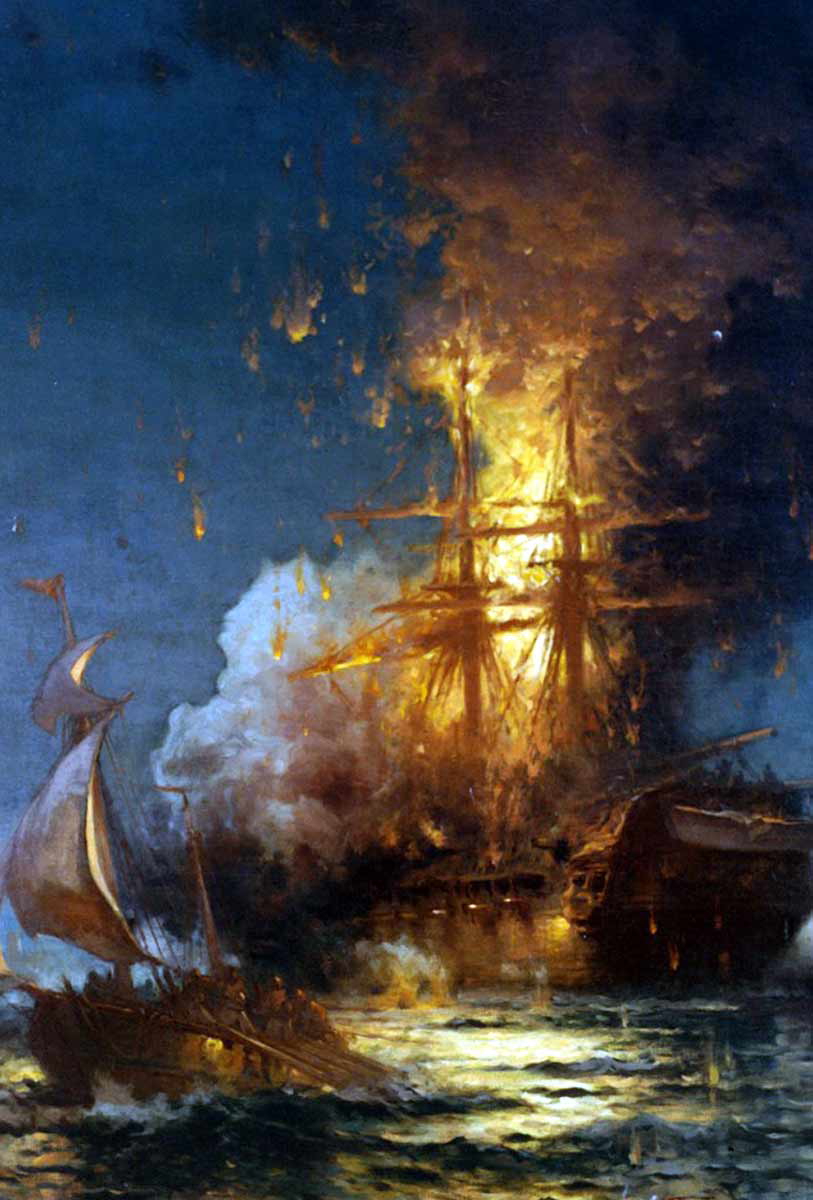 uss philadelphia burning barbary wars