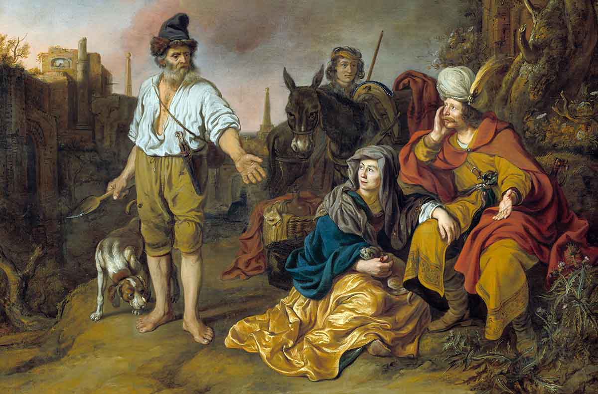 van den eeckhout the levite at gibeah painting