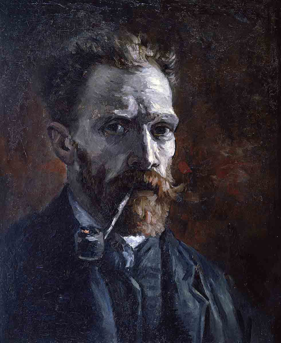 van gogh self portrait pipe