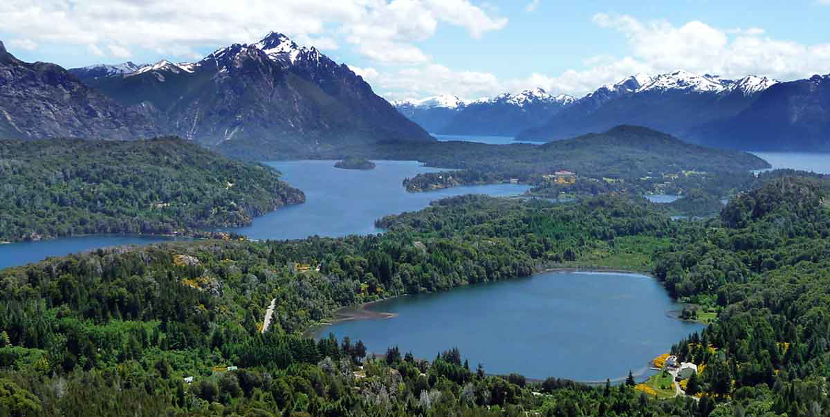 views over bariloche lake district argentina