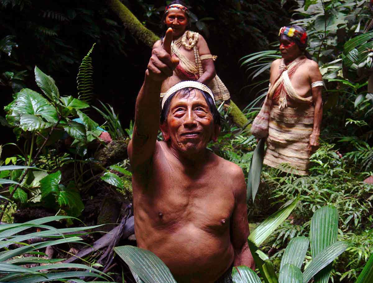 waorani elder sacred waterfall ecuadorian amazon