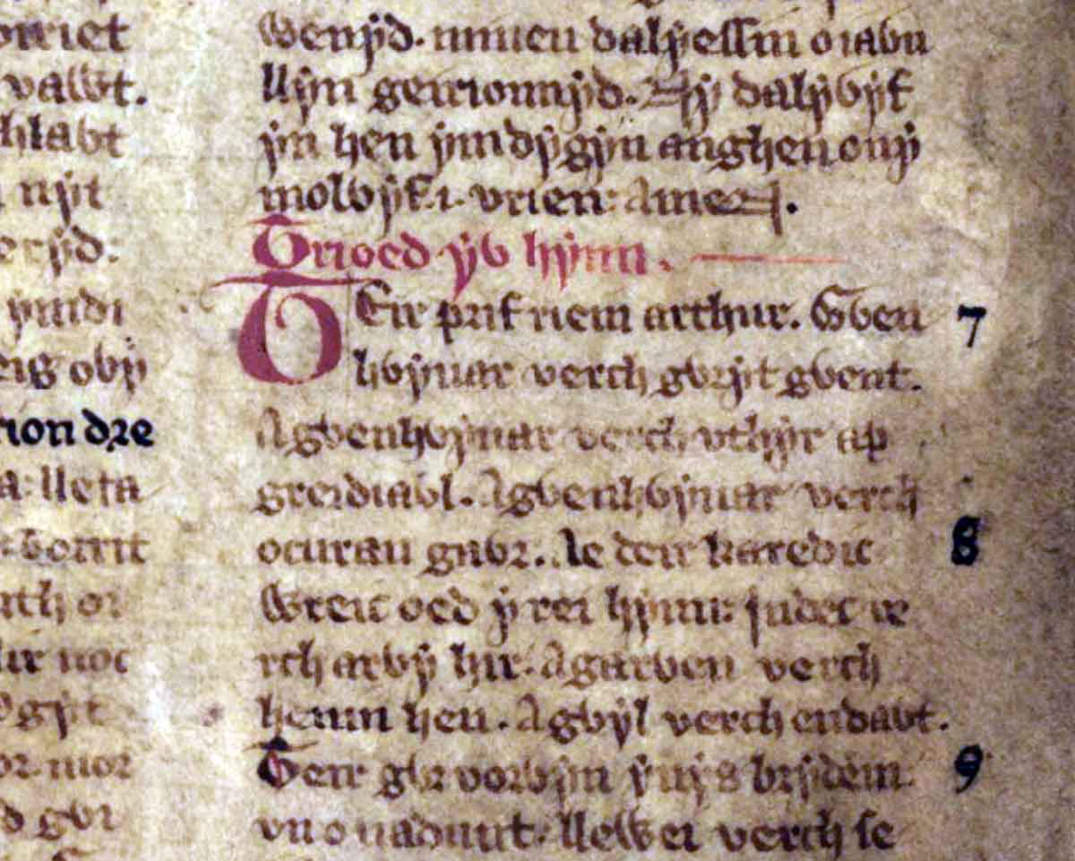 welsh triads white book llyfr gwyn rhydderch f55v