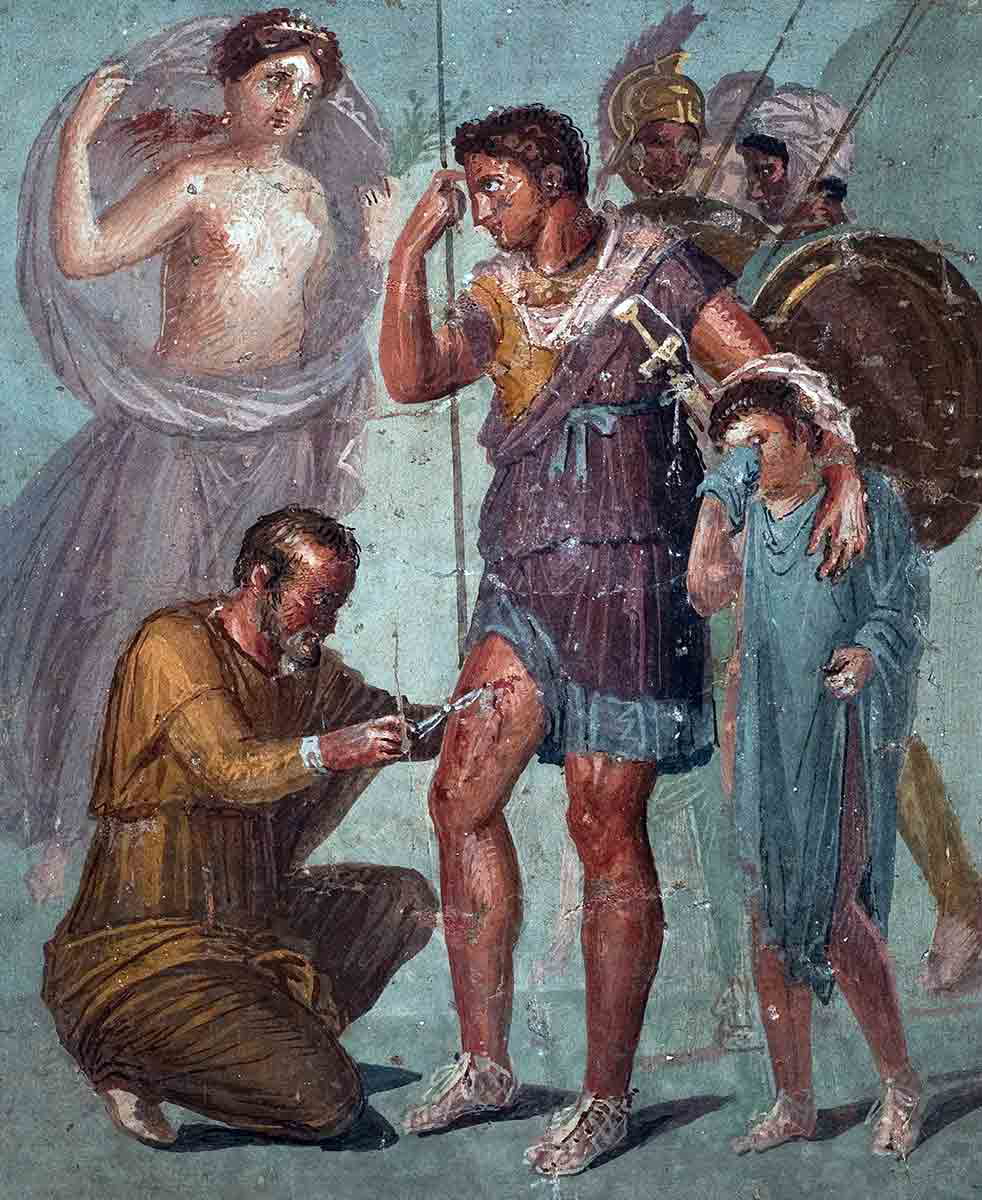 Iapyx removing arrowhead Aeneas