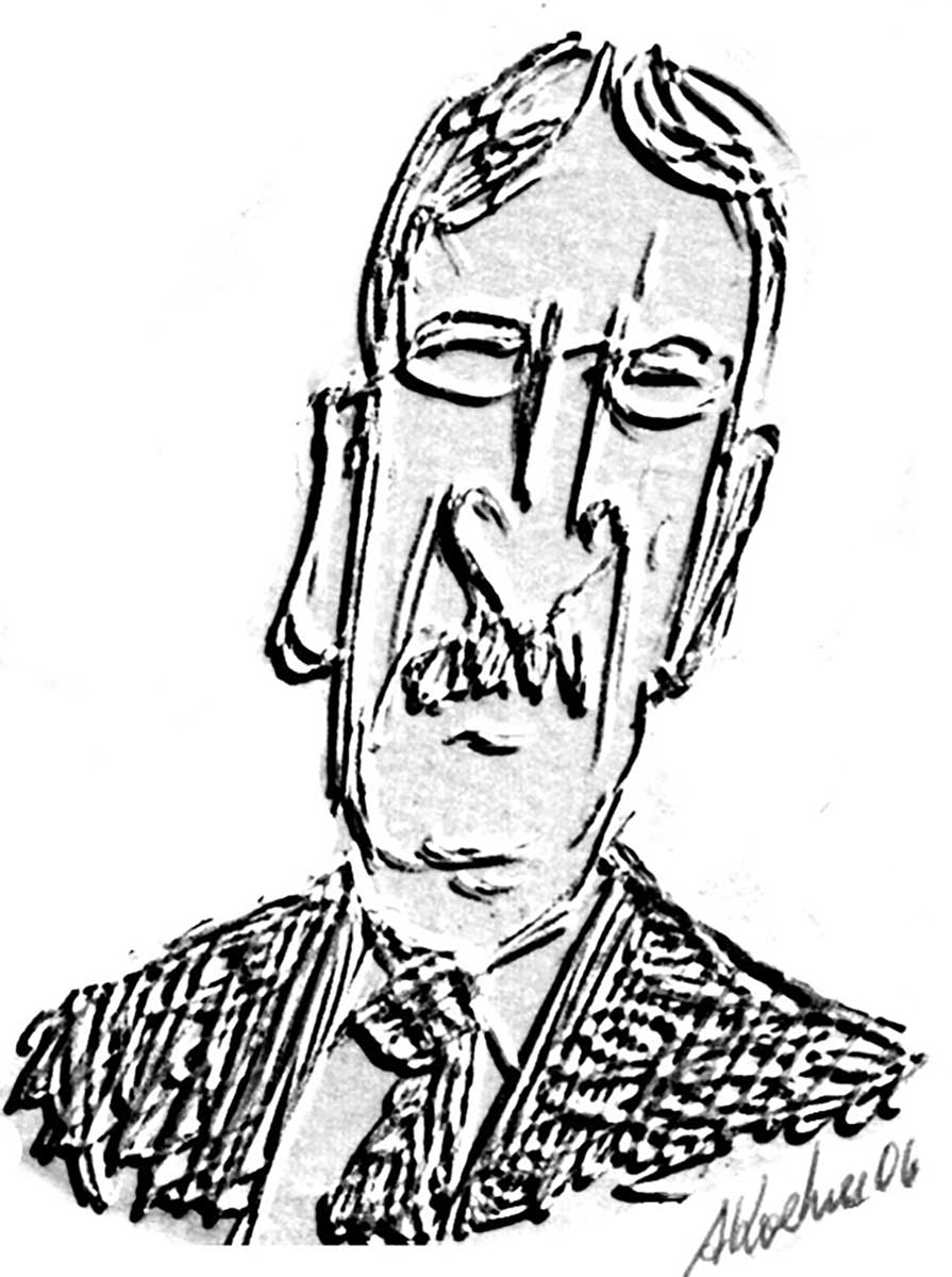 John Dewey caricature