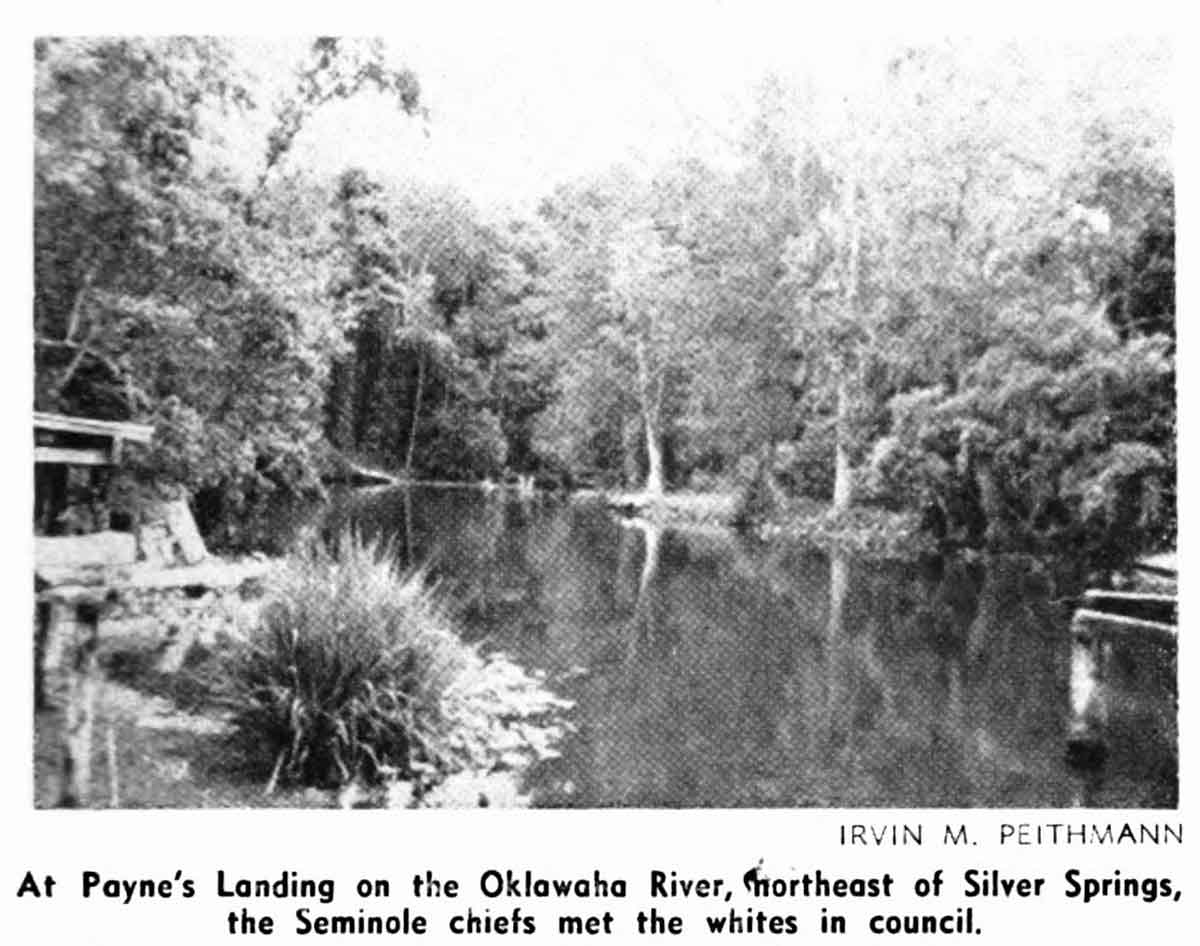 Photo of Payne s Landing published 1956 Seminole Indians